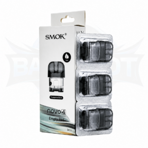 SMOK Novo 4 Mini 2ML Refillable Replacement Pod - Pack of 3 - Transparent Black