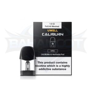 Uwell CALIBURN A3 2ML Refillable Replacement Pods - Pack of 4 - 1.0 Ohm FeCrAl Meshed