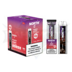 North 5000 Puffs Zero Nicotine Salt - Display of 10 - Watermelon Raspberry
