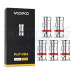 VooPoo PnP Replacement Coils - Pack of 5 (MSRP $15.00 - $25.00) - PnP-VM4 (0.6 Ohm)
